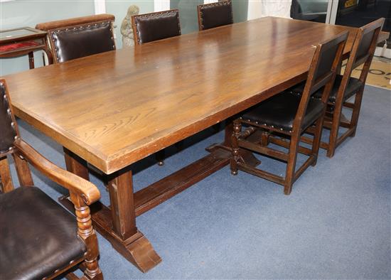 A large refectory table W.279cm